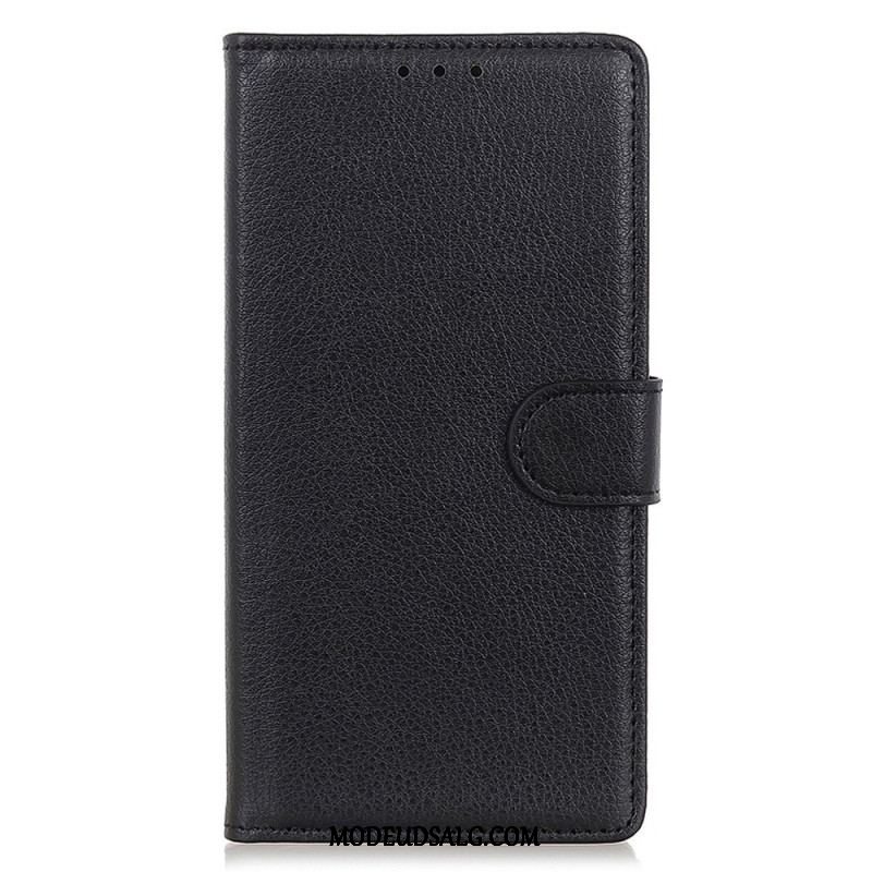 Flip Cover Xiaomi Redmi Note 12 Pro Traditionelt Imiteret Læder