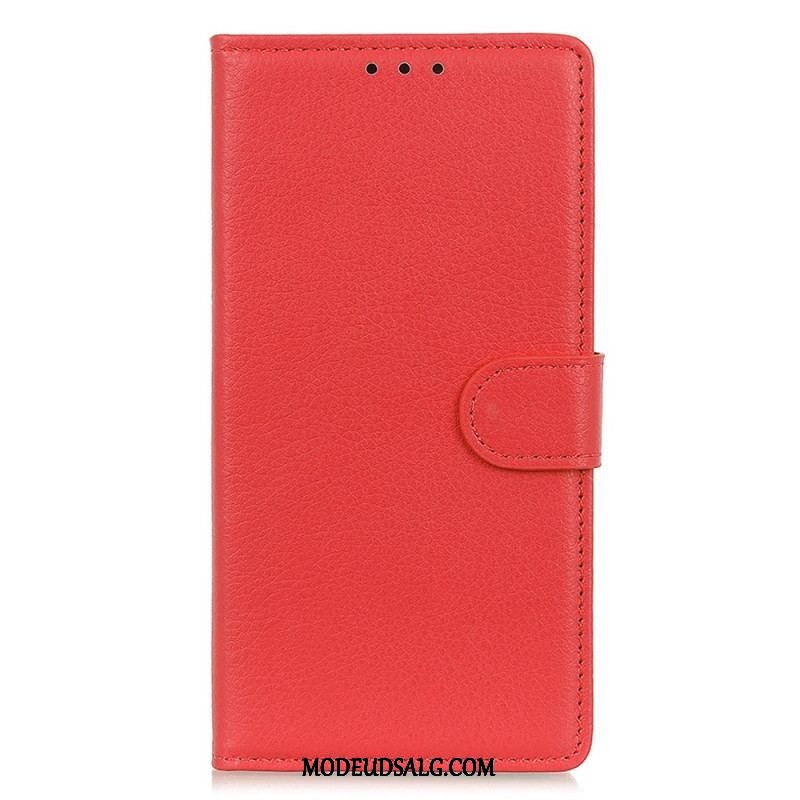 Flip Cover Xiaomi Redmi Note 12 Pro Traditionelt Imiteret Læder