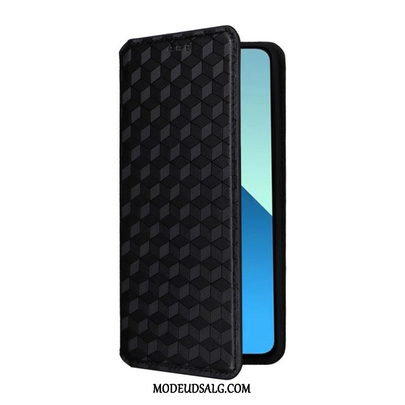 Flip Cover Xiaomi Redmi Note 13 4g 3d Diamanter