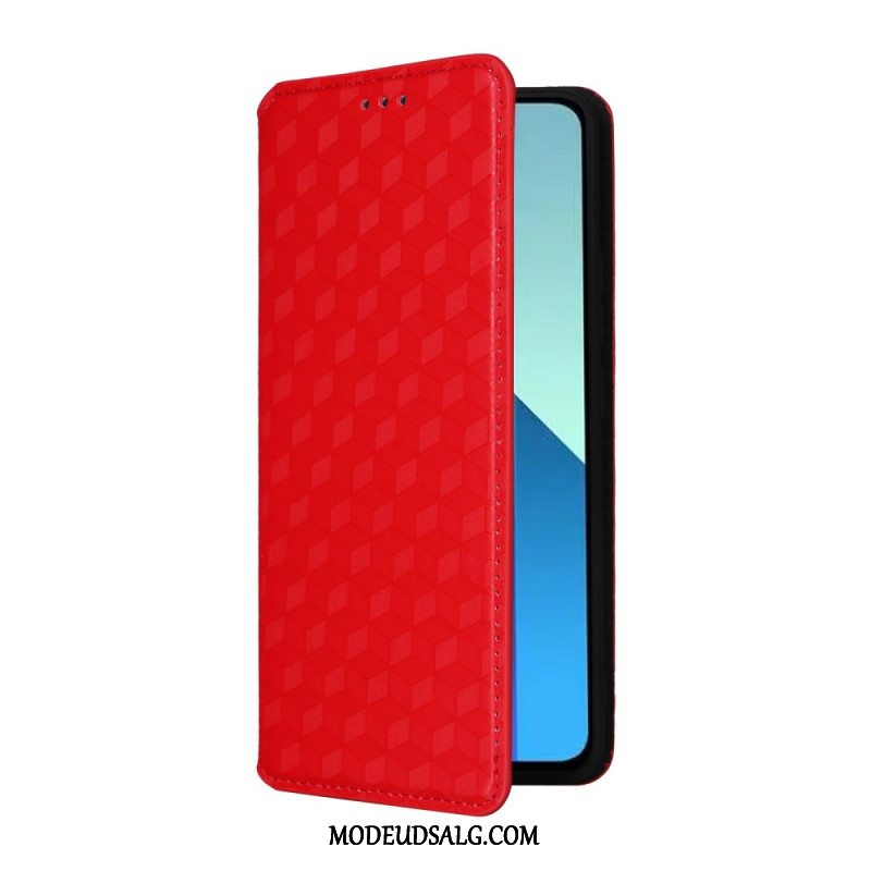 Flip Cover Xiaomi Redmi Note 13 4g 3d Diamanter