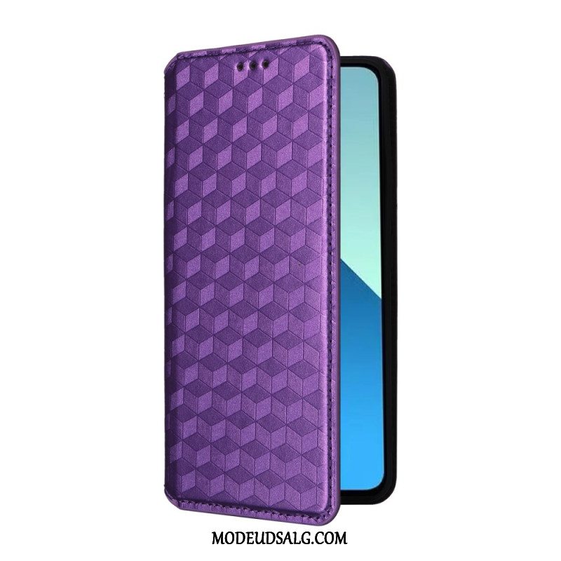 Flip Cover Xiaomi Redmi Note 13 4g 3d Diamanter