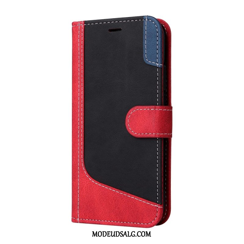 Flip Cover Xiaomi Redmi Note 13 4g Trefarvet Med Rem