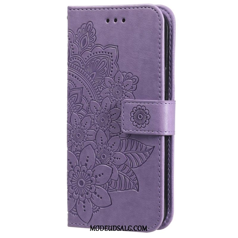 Flip Cover Xiaomi Redmi Note 13 5g Blomstertryk Med Rem