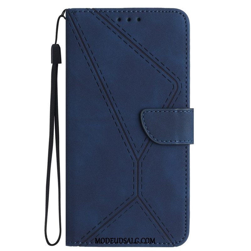 Flip Cover Xiaomi Redmi Note 13 Pro 4g Stribede Linier Og Prikker