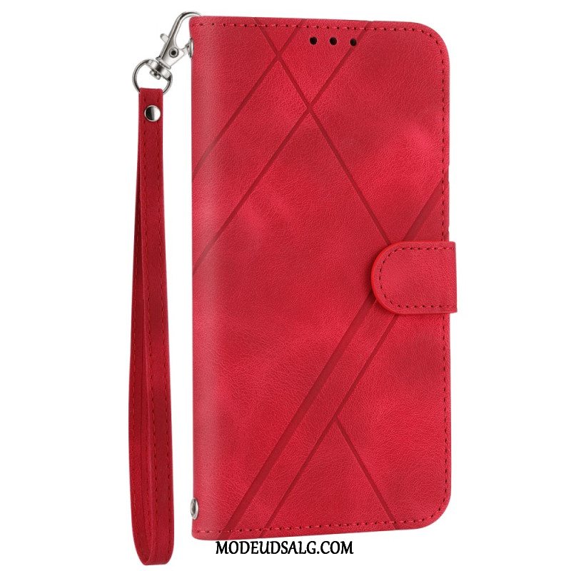 Flip Cover Xiaomi Redmi Note 13 Pro Plus 5g Strap Lines Dekoration