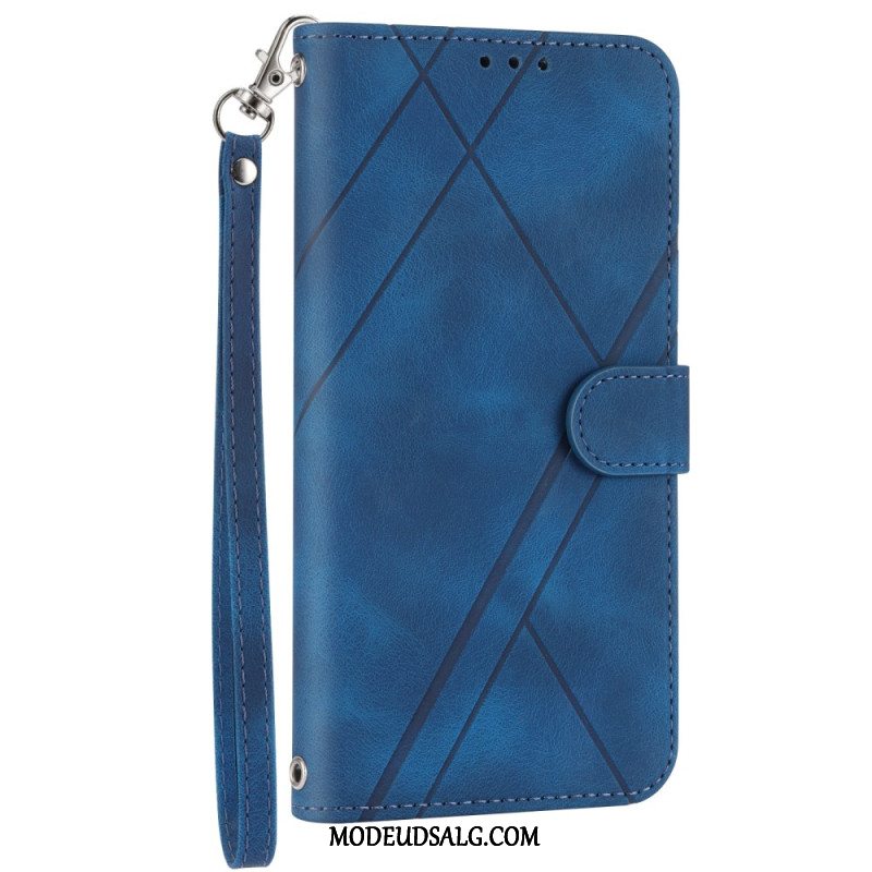 Flip Cover Xiaomi Redmi Note 13 Pro Plus 5g Strap Lines Dekoration