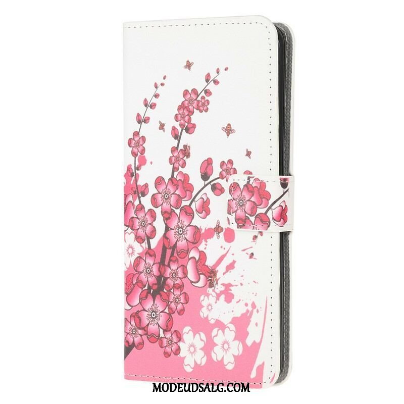 Flip Cover iPhone 13 Mini Tropiske Blomster