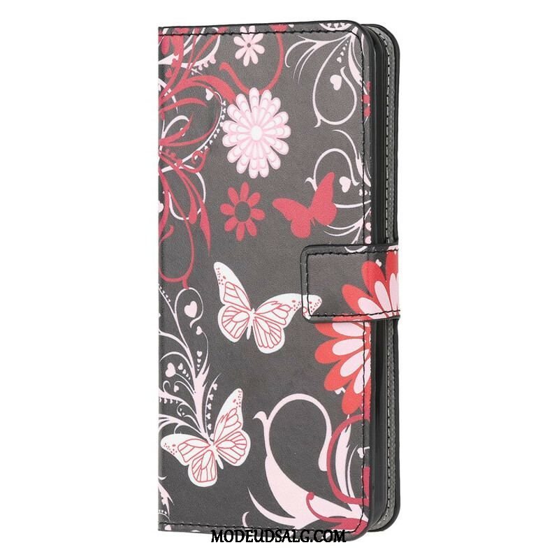 Flip Cover iPhone 13 Mini Vanvittige Sommerfugle