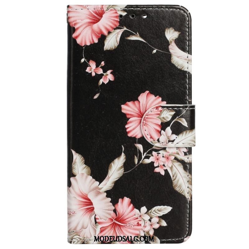 Flip Cover iPhone 14 Blomster