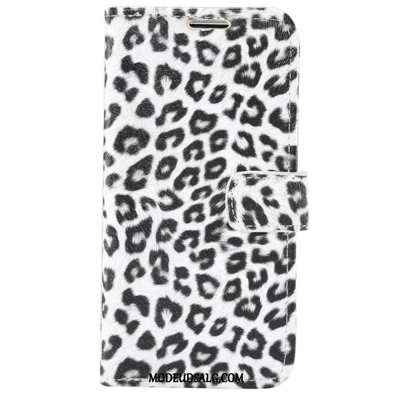 Flip Cover iPhone 14 Plus Leopard Hudstil