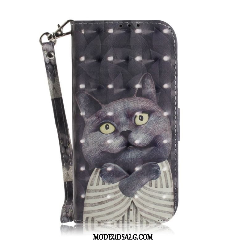 Flip Cover iPhone 14 Plus Med Snor Thong Katte