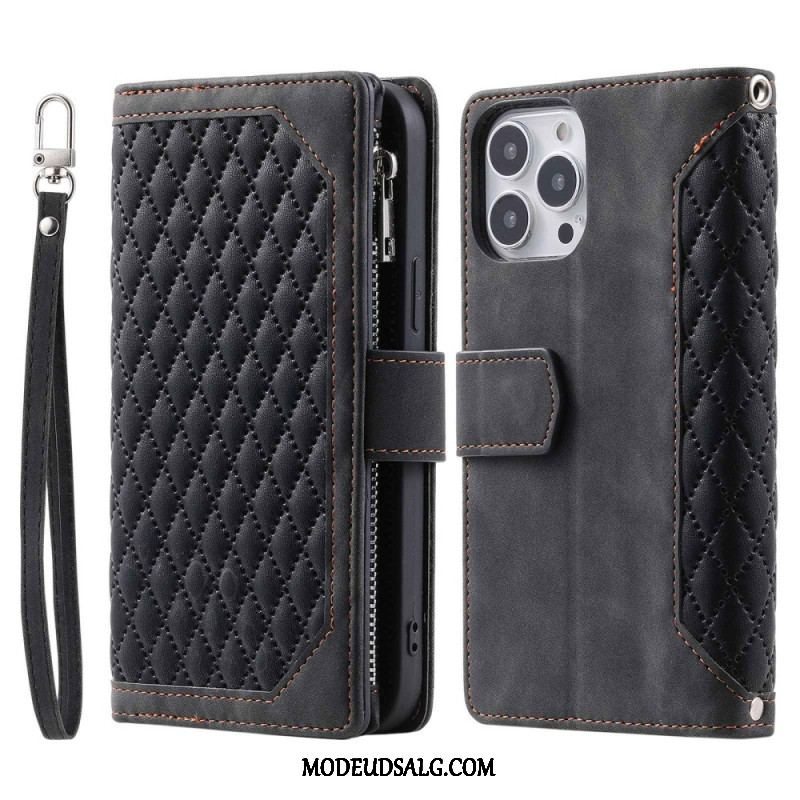 Flip Cover iPhone 14 Plus Quiltet Stil