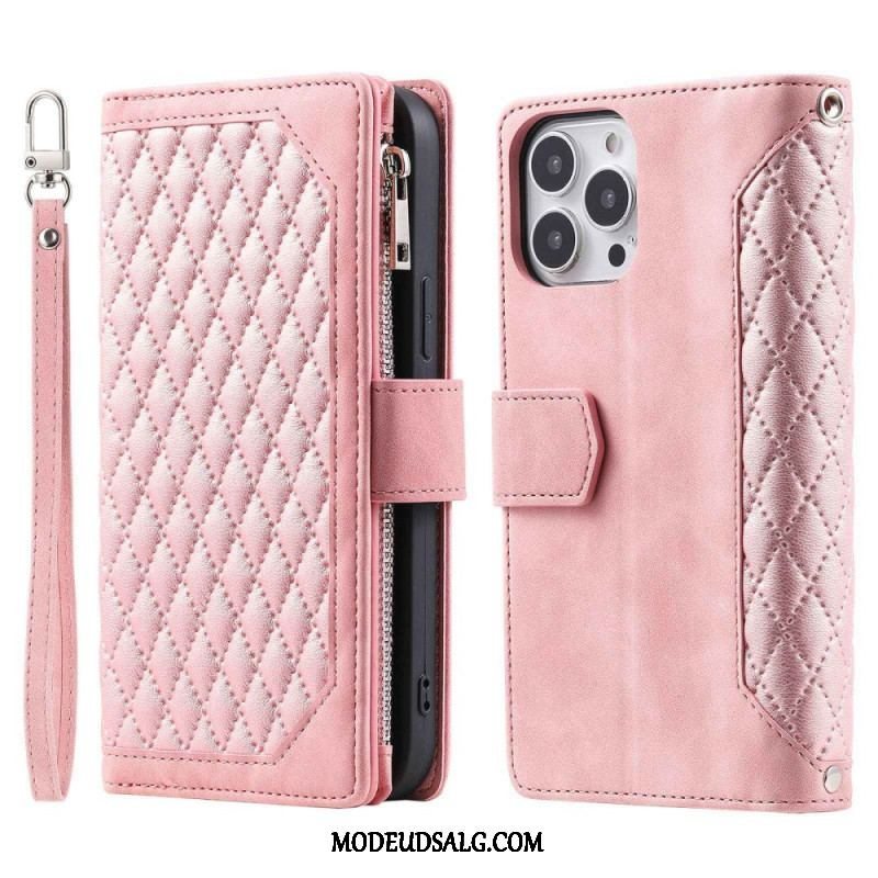 Flip Cover iPhone 14 Plus Quiltet Stil