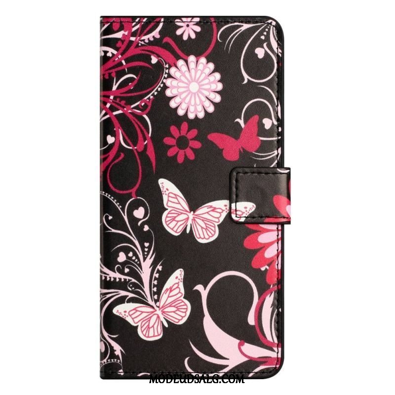 Flip Cover iPhone 14 Sommerfugle