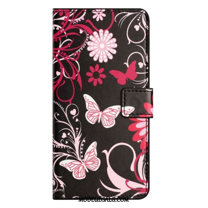 Flip Cover iPhone 15 Plus Smukke Sommerfugle