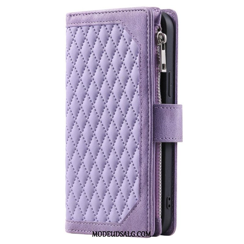 Flip Cover iPhone 16 Plus Quiltet Tegnebog