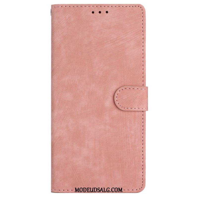 Flip Cover iPhone 16 Plus Ruskindseffekt Med Rem