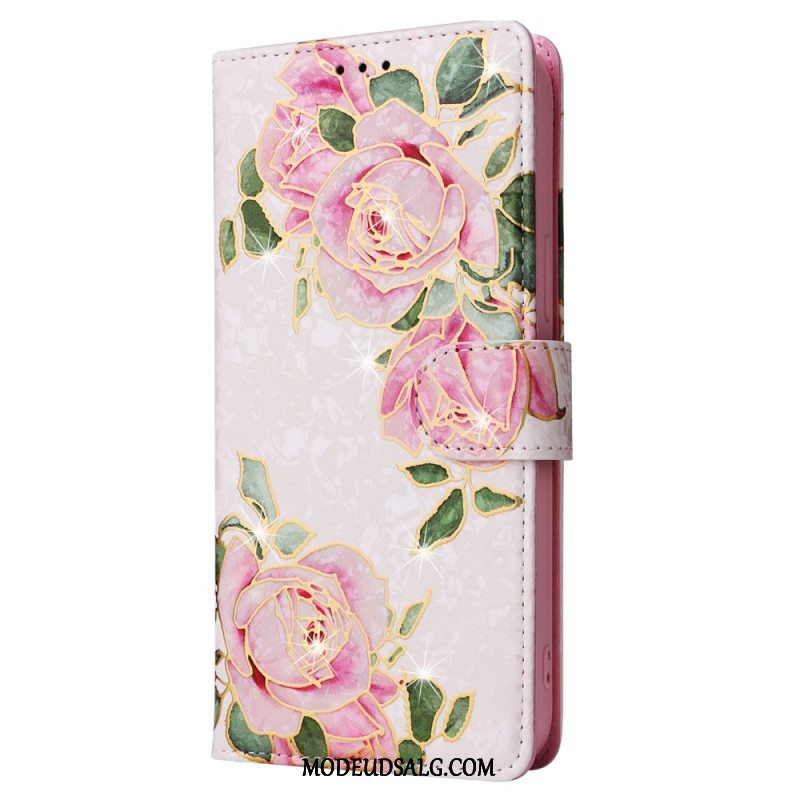 Flip Cover iPhone 16 Pro Floral Rfid Blocker Wallet