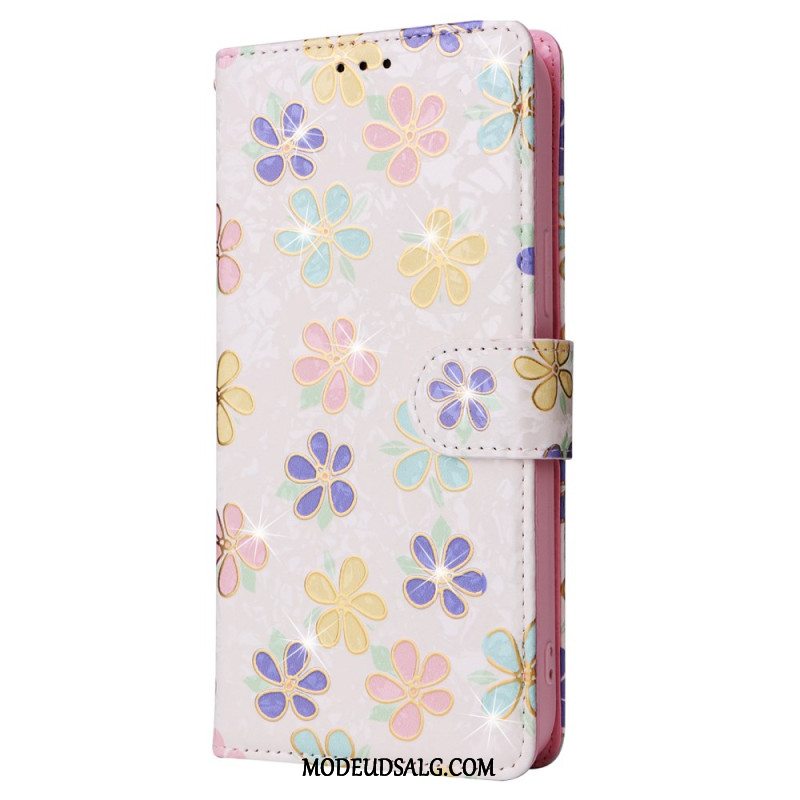 Flip Cover iPhone 16 Pro Floral Rfid Blocker Wallet