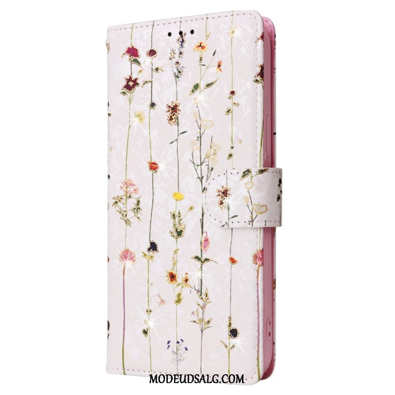 Flip Cover iPhone 16 Pro Floral Rfid Blocker Wallet