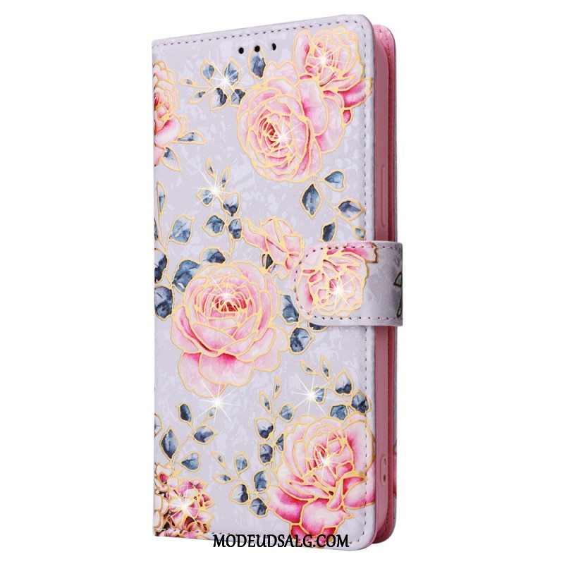 Flip Cover iPhone 16 Pro Floral Rfid Blocker Wallet