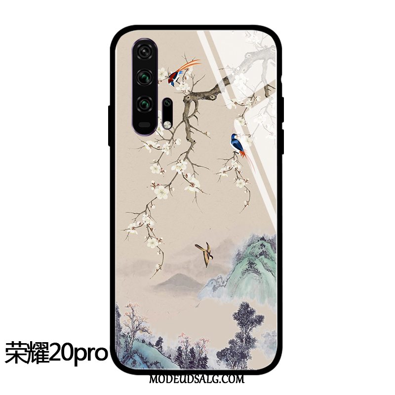 Honor 20 Pro Etui Beskyttelse Kinesisk Stil Glas Kreativ Trendy