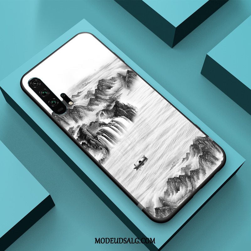 Honor 20 Pro Etui Blå Relief Alt Inklusive Kreativ Kinesisk Stil