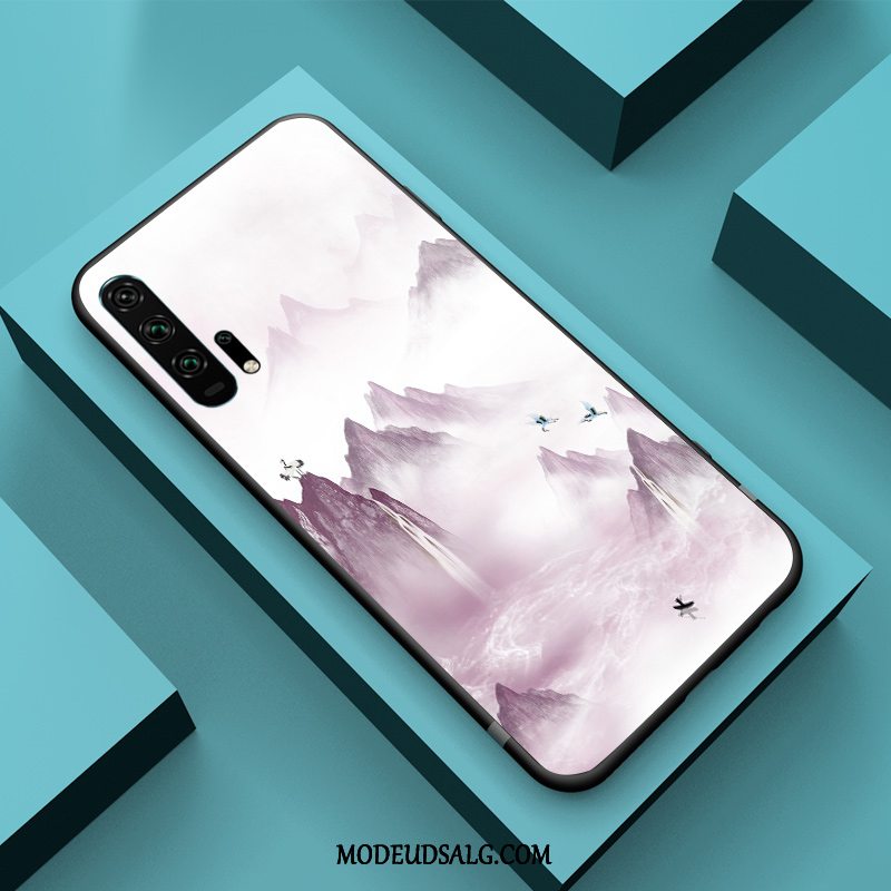 Honor 20 Pro Etui Blå Relief Alt Inklusive Kreativ Kinesisk Stil