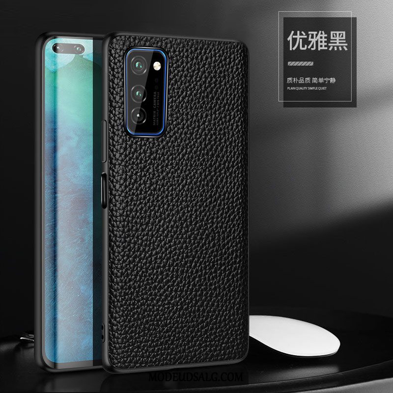 Honor 30 Pro Etui / Cover Ægte Læder Anti-fald Silikone Trendy Blå