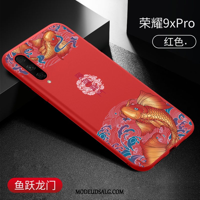 Honor 9x Pro Etui / Cover Rotte Vintage Relief Beskyttelse Silikone