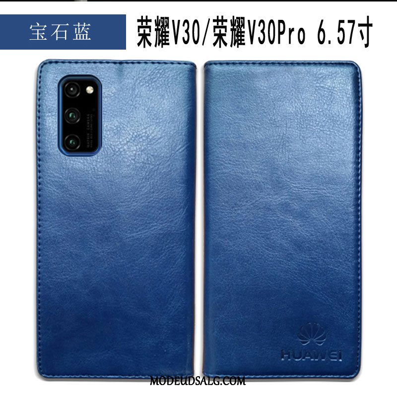 Honor View30 Pro Etui / Cover Simple Lædertaske Ægte Læder Anti-fald