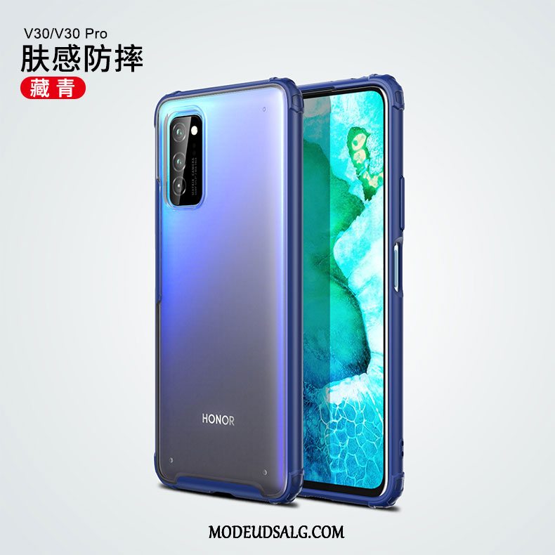 Honor View30 Pro Etui Hård Beskyttelse Gennemsigtig Nubuck Glas