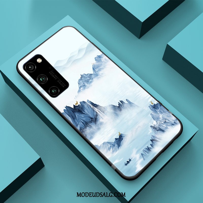 Honor View30 Pro Etui Kinesisk Stil Mode Beskyttelse Cover Blå