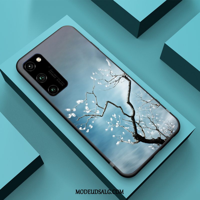 Honor View30 Pro Etui Kinesisk Stil Mode Beskyttelse Cover Blå