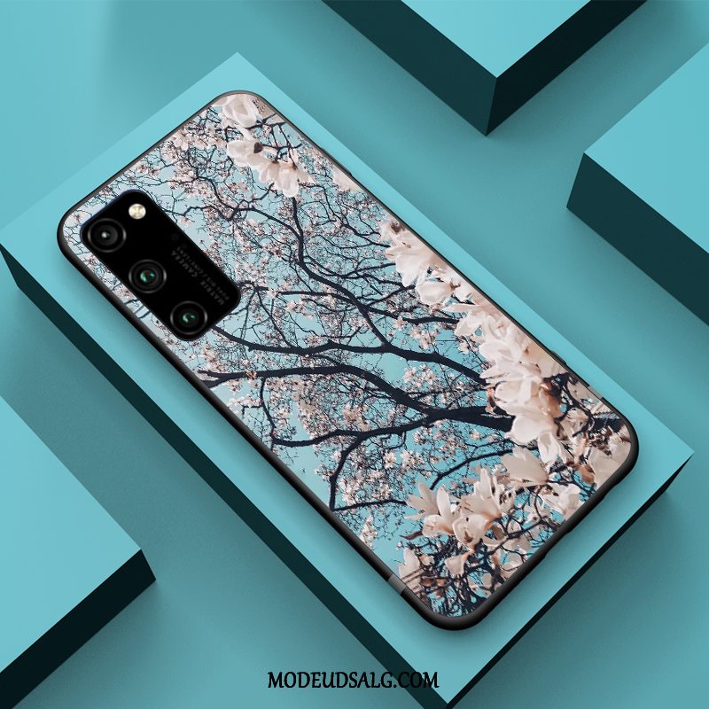 Honor View30 Pro Etui Kinesisk Stil Mode Beskyttelse Cover Blå