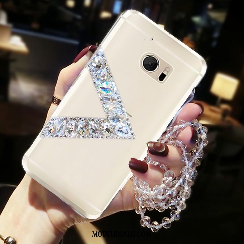 Htc 10 Etui Anti-fald Kærlighed Silikone Strass Hængende Ornamenter