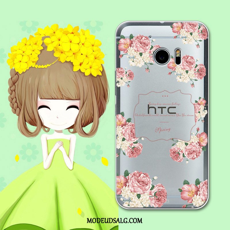 Htc 10 Etui Gennemsigtig Lille Sektion Rød Blonder Silikone