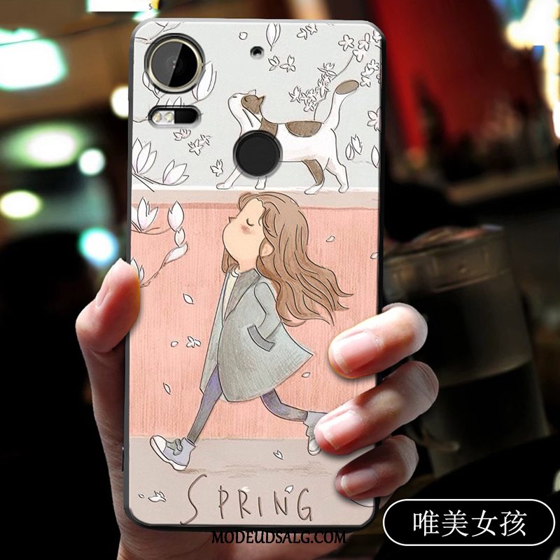 Htc Desire 10 Lifestyle Etui Cartoon Lyserød Beskyttelse Blød Silikone