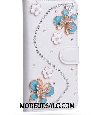 Htc Desire 10 Lifestyle Etui / Cover Gennemsigtig Strass Beskyttelse Sommerfugle