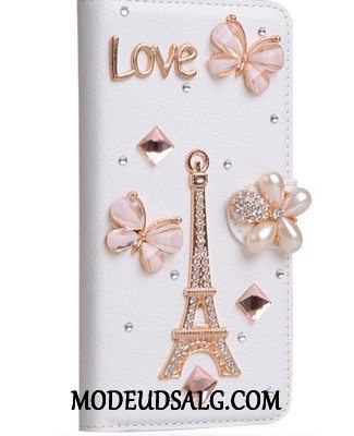 Htc Desire 10 Lifestyle Etui / Cover Gennemsigtig Strass Beskyttelse Sommerfugle