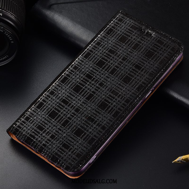 Htc Desire 12+ Etui Rød Folio Cover Fløjl Mønster