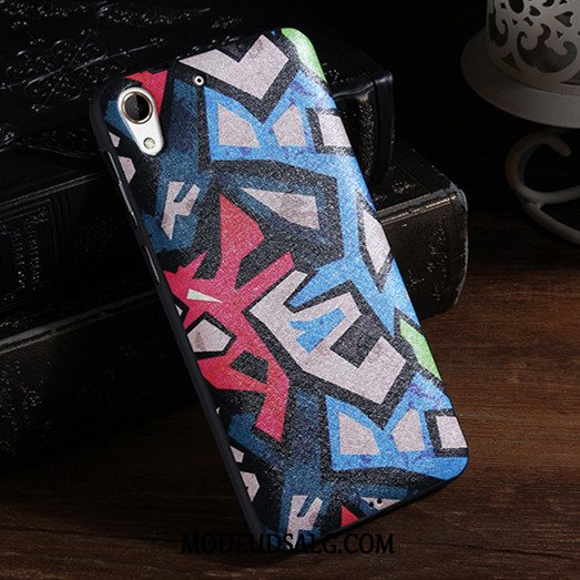 Htc Desire 728 Etui Beskyttelse Ternede Mønster Cover Silke