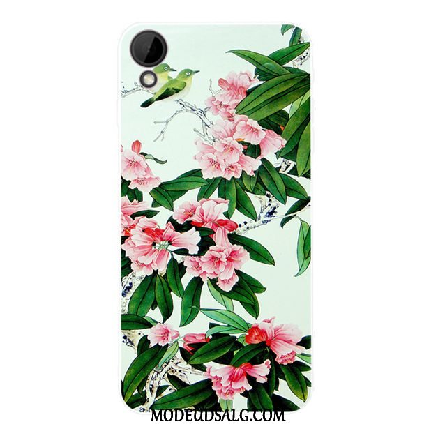 Htc Desire 825 Etui Blomster Mode Lyserød Anti-fald Smuk