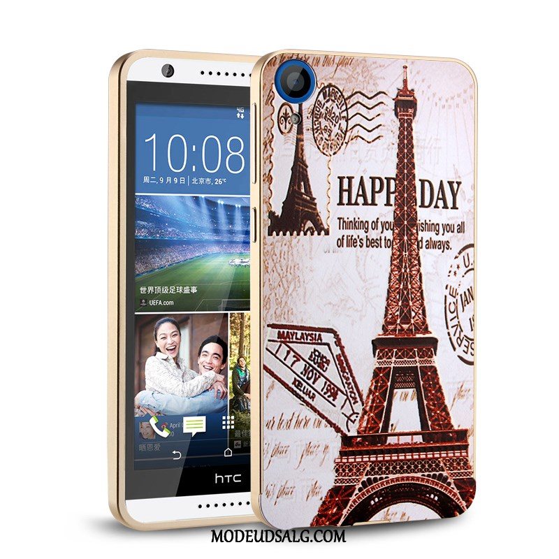 Htc Desire 825 Etui Ramme Cover Beskyttelse Guld Metal