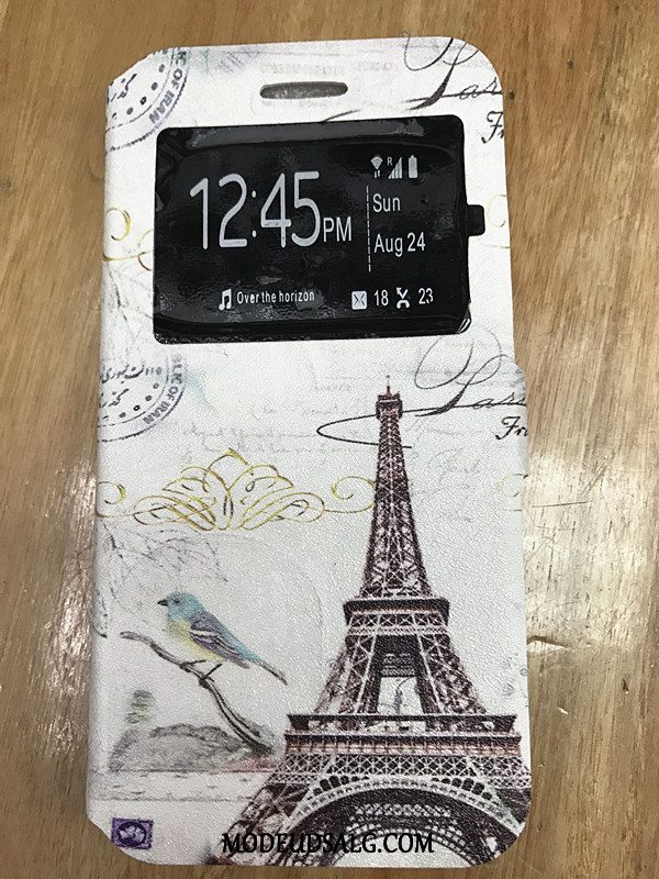 Htc U Play Etui Lyserød Folio Cartoon Åbn Vindue Tasker