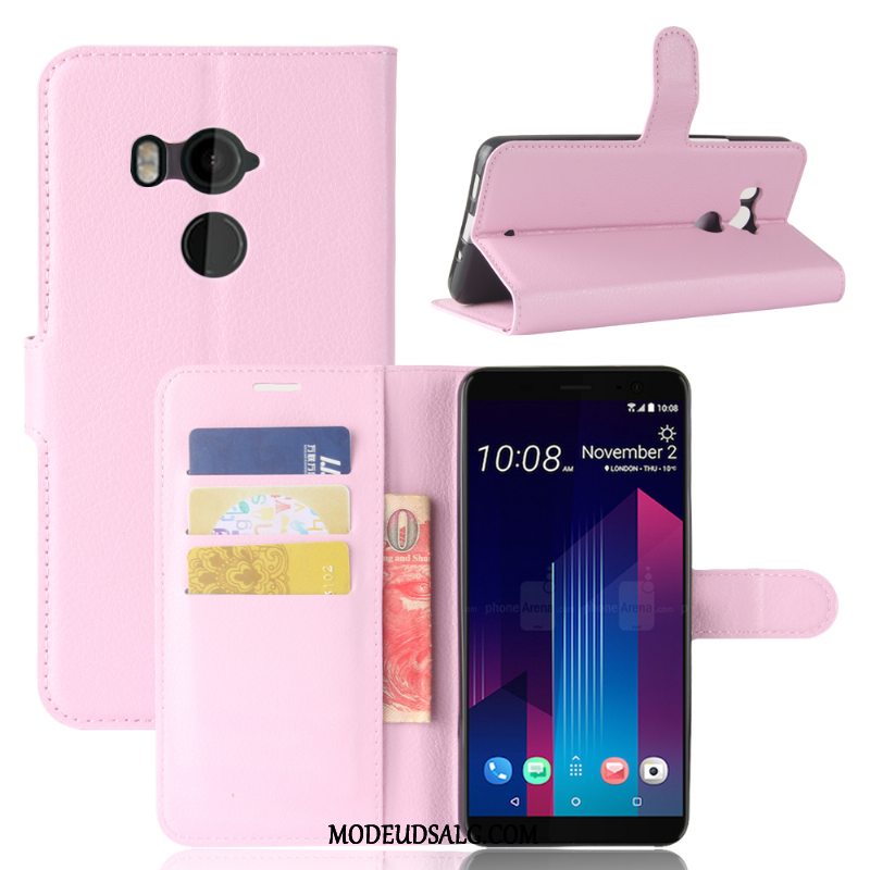 Htc U11+ Etui Alt Inklusive Rød Support Folio Kort