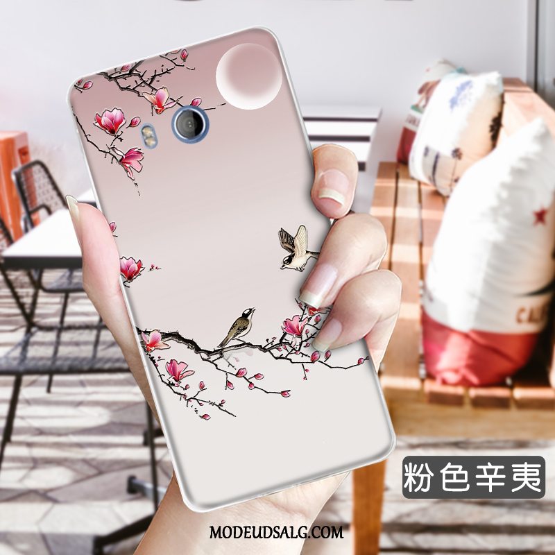 Htc U11 Etui Blomster Anti-fald Cover Trend Ny