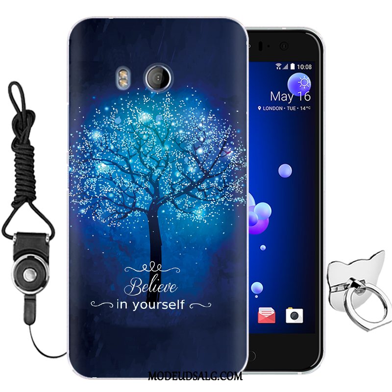 Htc U11 Etui Silikone Blød Cover Anti-fald Lyserød