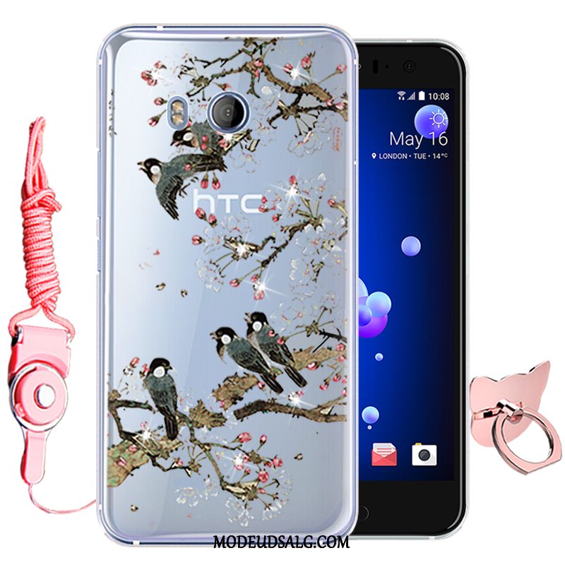 Htc U11 Etui Silikone Blød Cover Anti-fald Lyserød