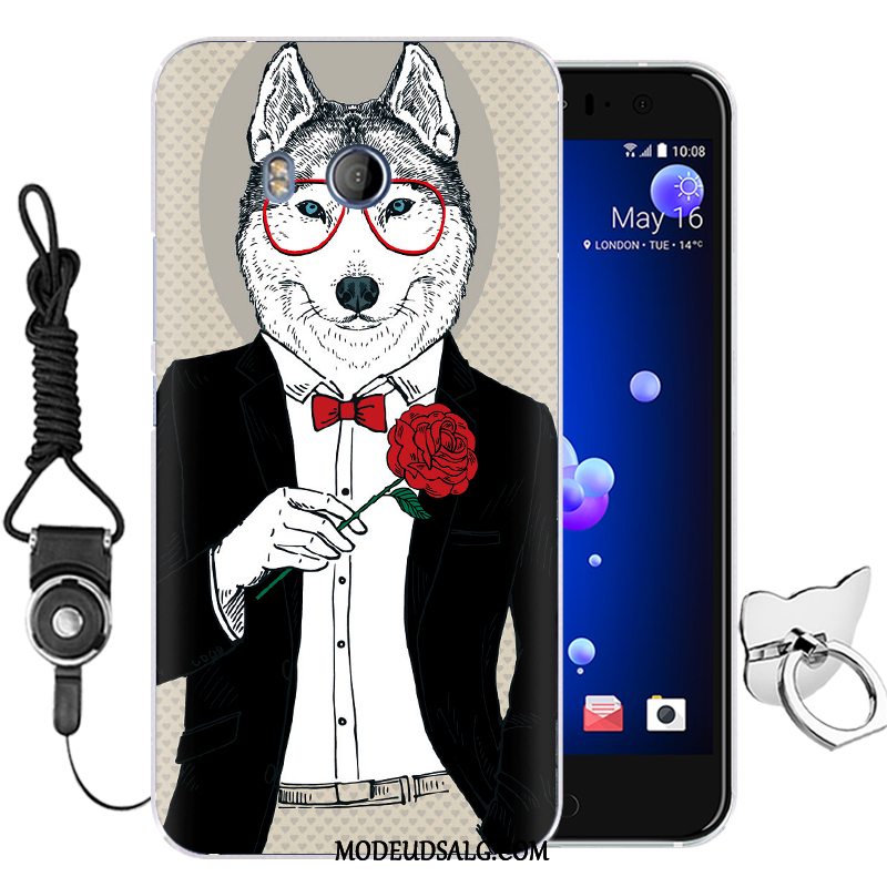 Htc U11 Etui Silikone Blød Cover Anti-fald Lyserød